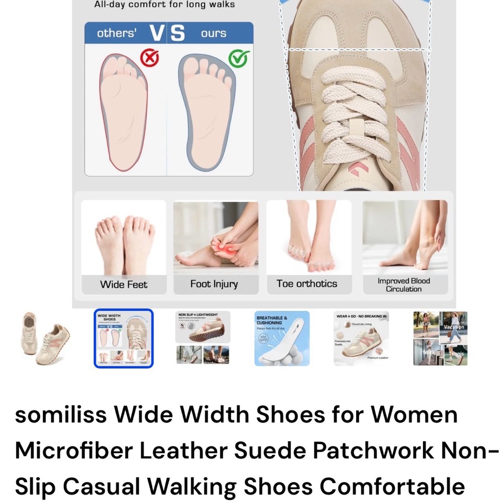 Casual Women's Beige & Pink Retro Runner Sneakers Dr .Scholls size 9 - Picture 3 of 11